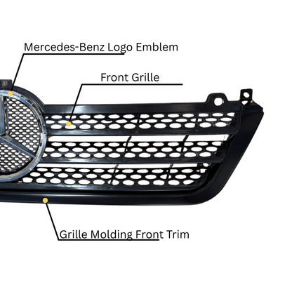 Front Grille with Trim Molding and Emblem For Sprinter T1N 2002-2006