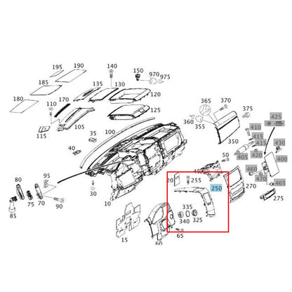 Genuine Right Central Dashboard Panel Trim